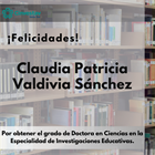 Presentación del examen de doctorado de Patricia Valdivia